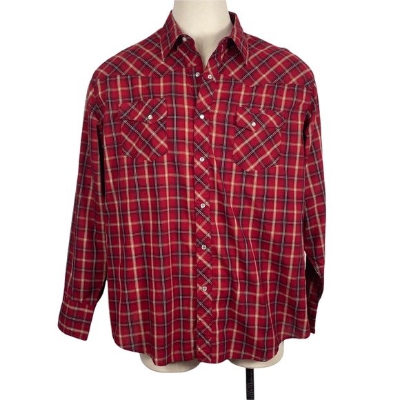 Wrangler Other - Wrangler Long Sleeve Plaid Button Down Shirt XXL